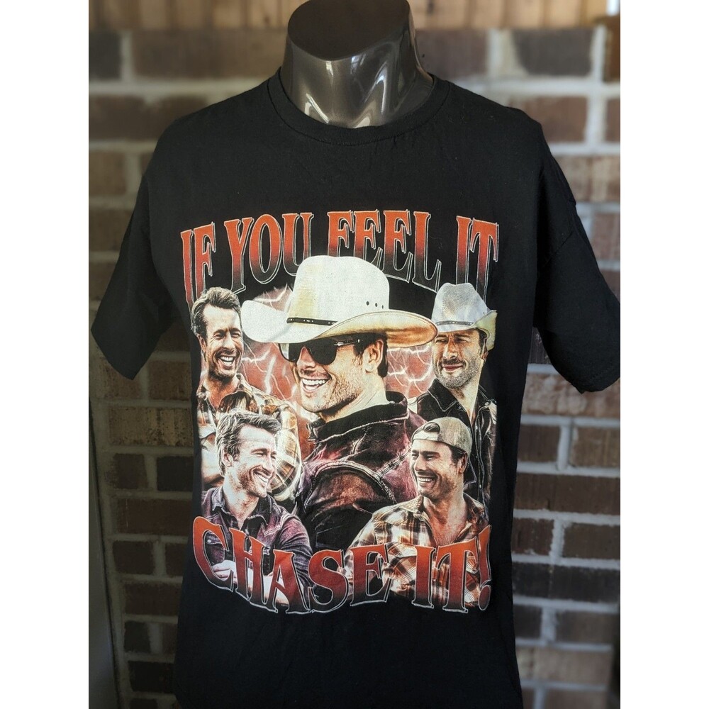 If You Feel It, Chase It Tee, Glen Powell Unisex Vintage T-Shirt Twister Tiktok